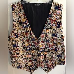 Saddle River Sportswear cat USA themed vest size medium